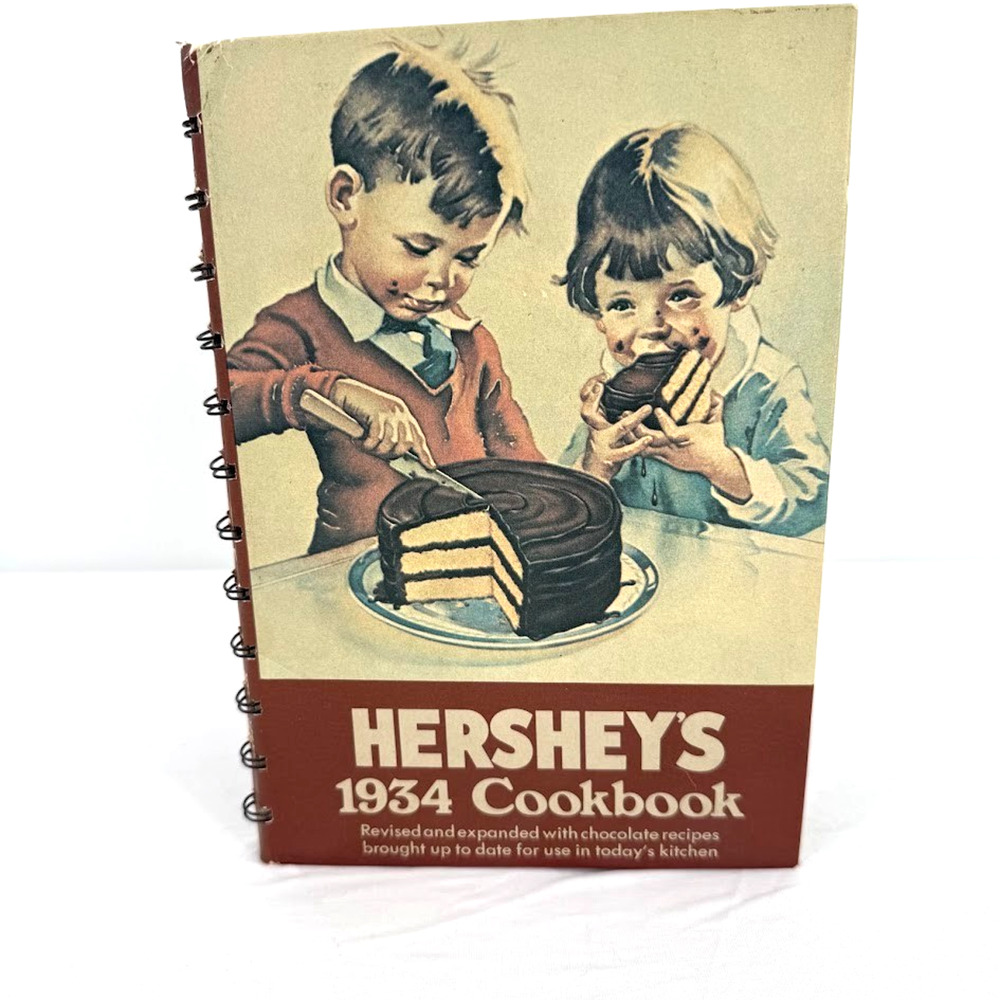 Hershey’s 1934 Cookbook 1971 Spiral Bound Vintage Chocolate Recipes Baking Book